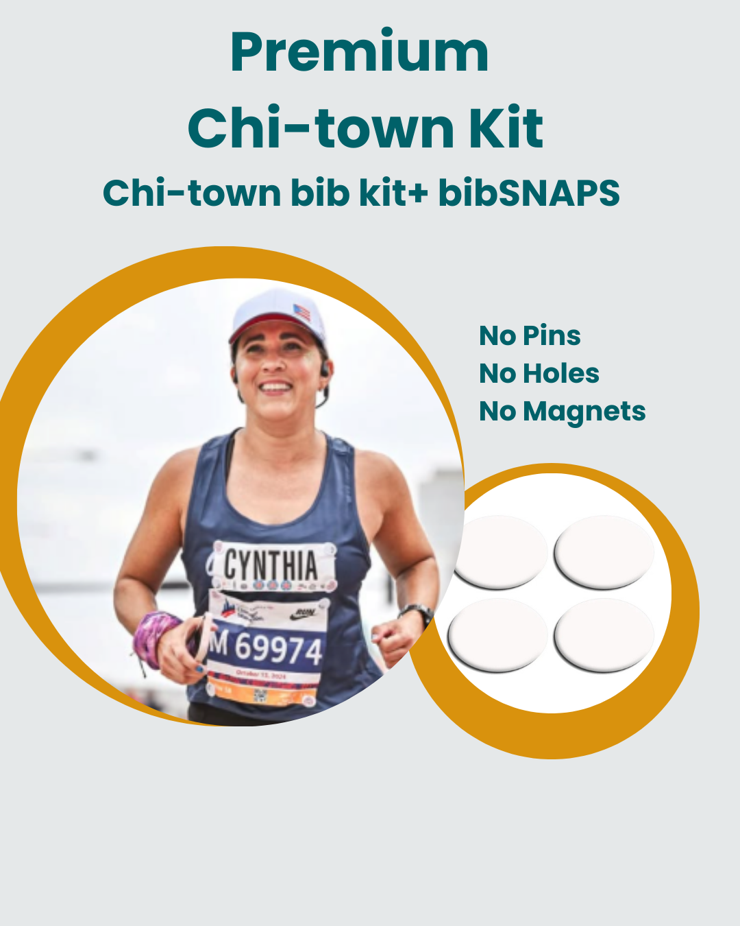 Chi-Town -Chicago 26.2 - Yell my name race bib topper kit! Personalized race name bib.