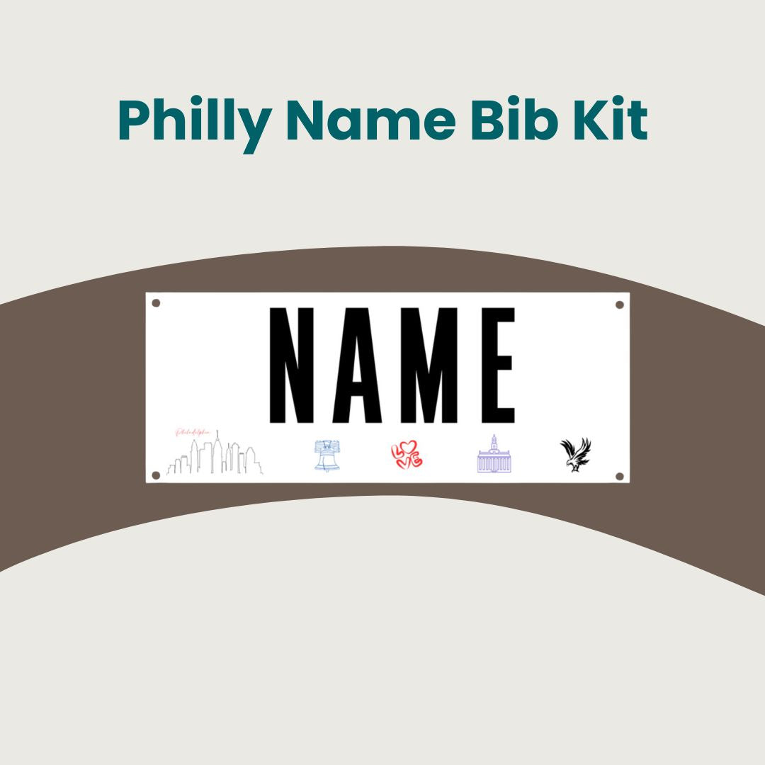 Philly Name Bib Kit-Marathon Name Bib- Custom- Philadelphia Marathon