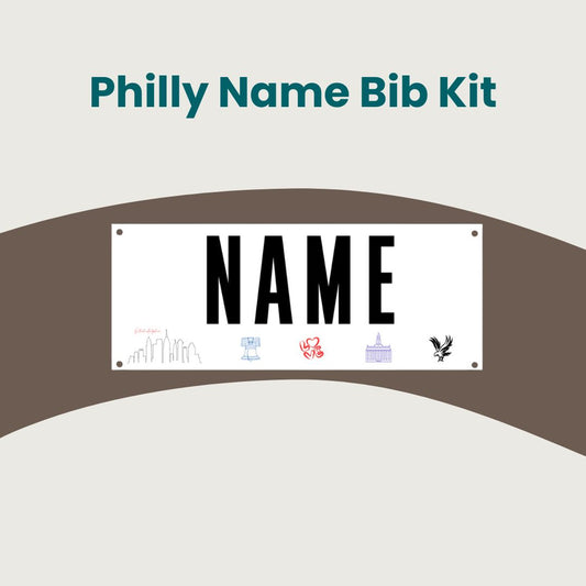 Philly Name Bib Kit-Marathon Name Bib- Custom- Philadelphia Marathon