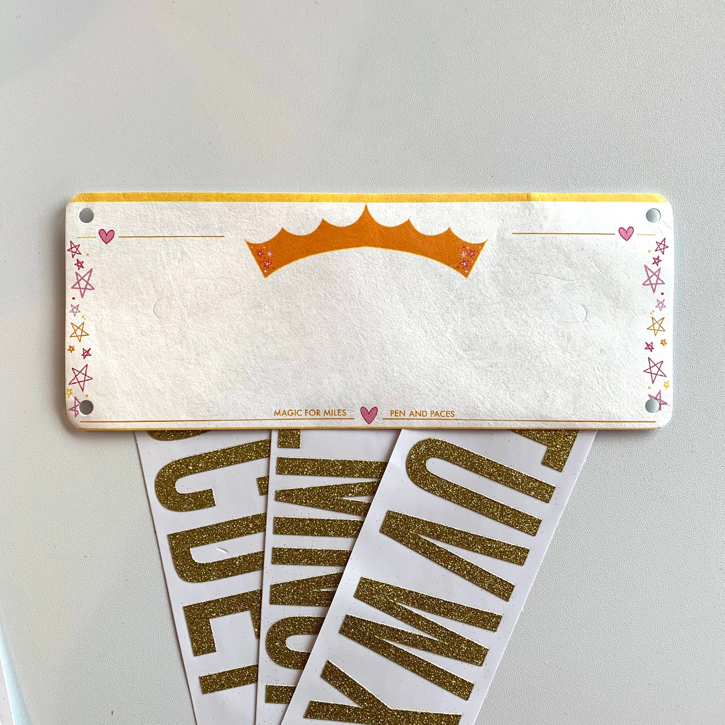 Magic for Miles Collaboration Yell my name race bib topper kit!