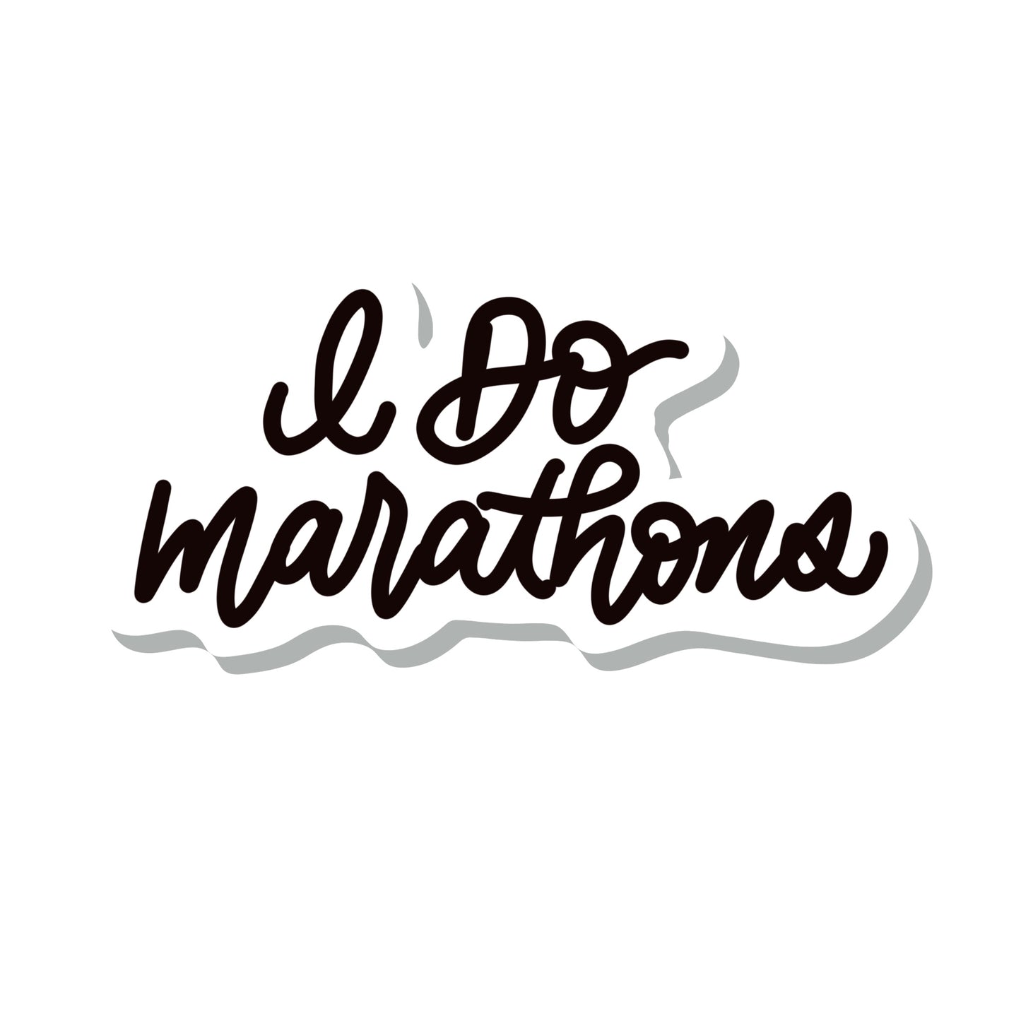 I Do Marathons Sticker