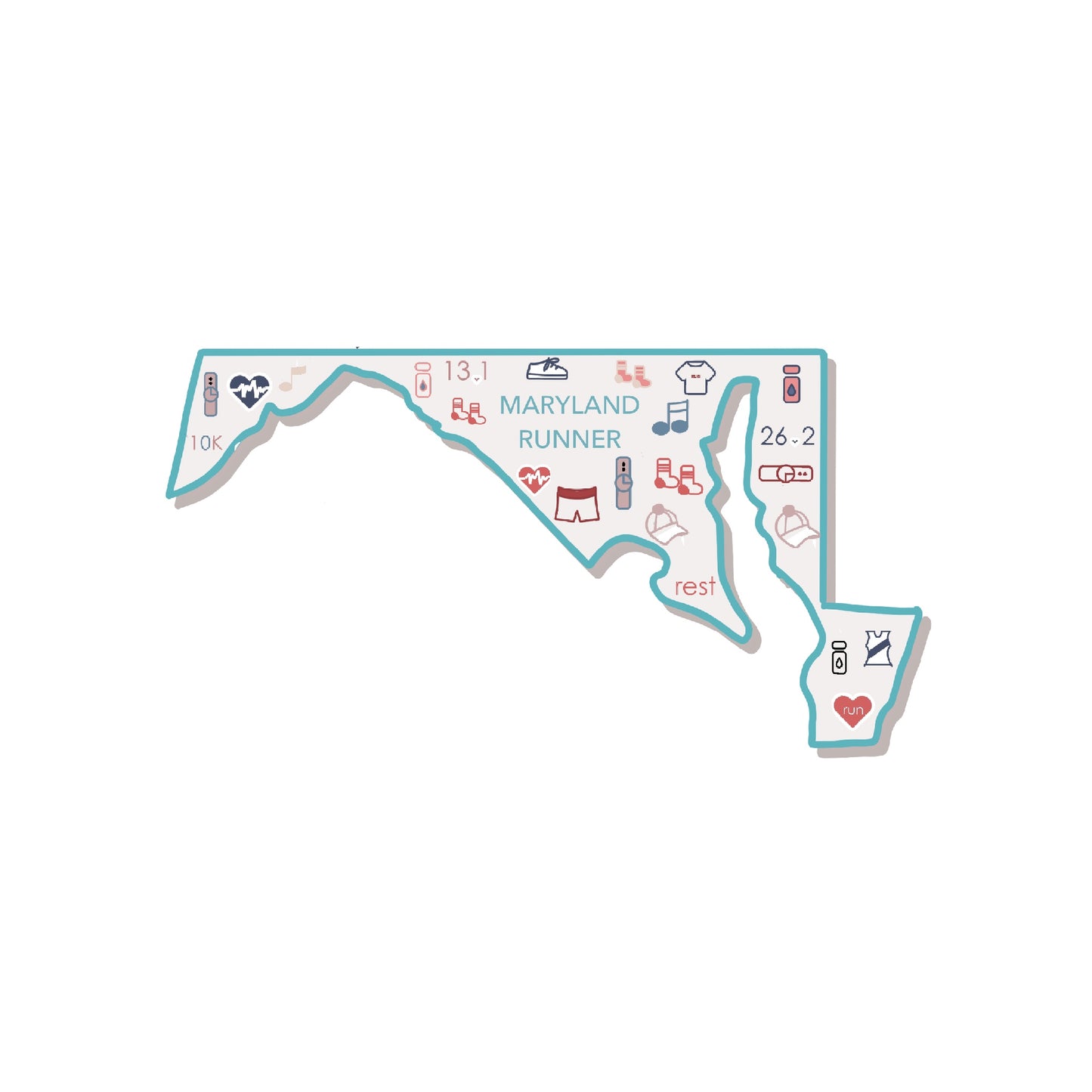 Maryland Runner Sticker