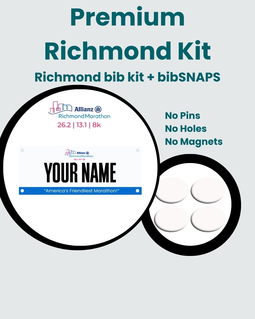 Richmond Marathon Collaboration Yell my name race bib topper kit!