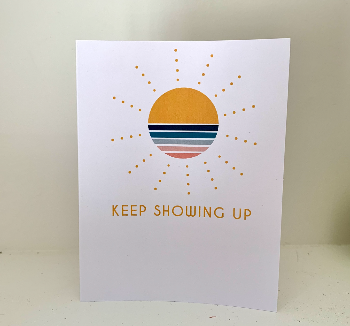 Keep Showing up Card, Des linden card, running motivation card