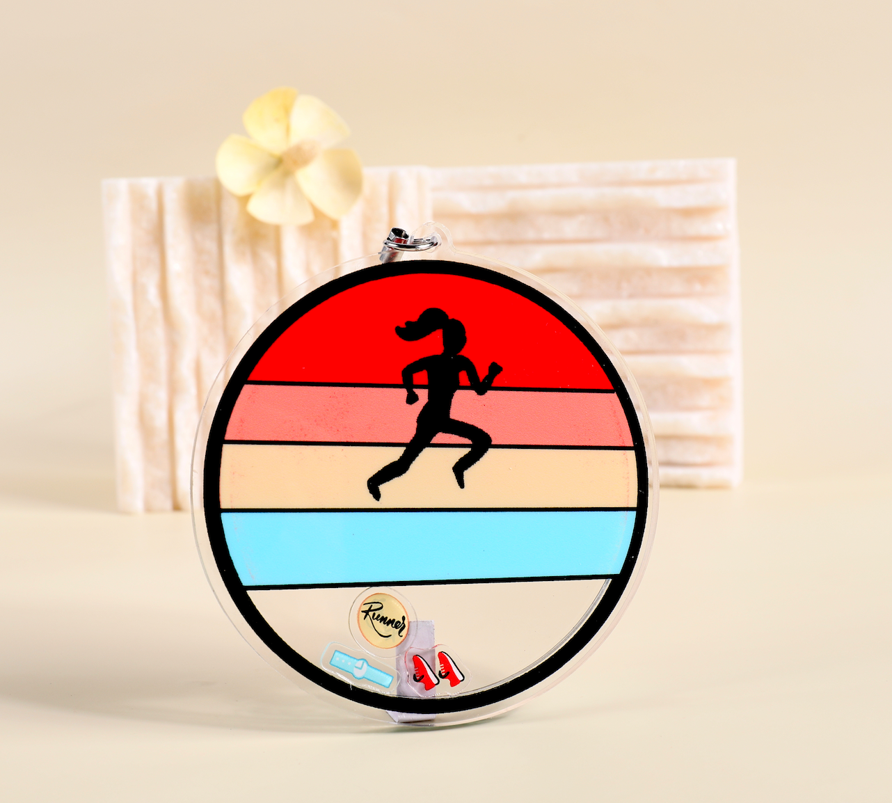 Runner retro ornament, runner ornament, Xmas ornament for runner, Christmas ornament