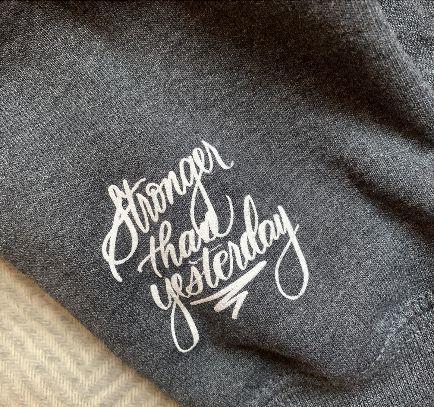 13.1 half marathoner sweatshirt, stronger than yesterday