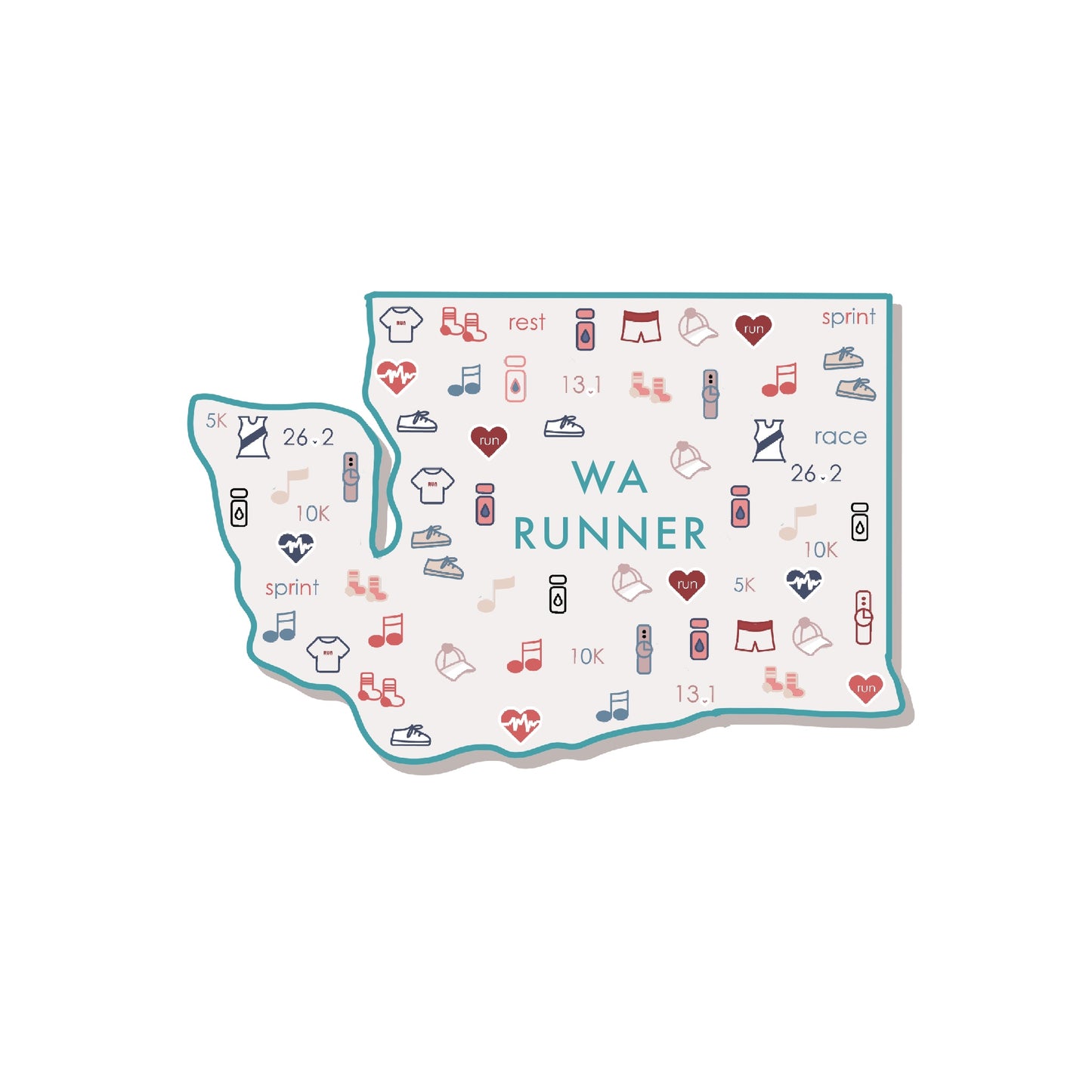 Washington Runner Sticker