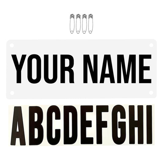 Yell my name bib kit, Custom race name bib, Custom Name Bib