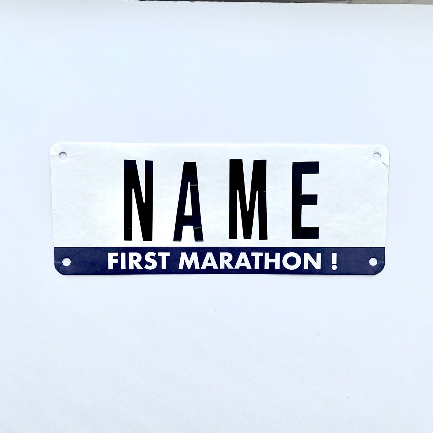 First marathon Race Name Bib Kit
