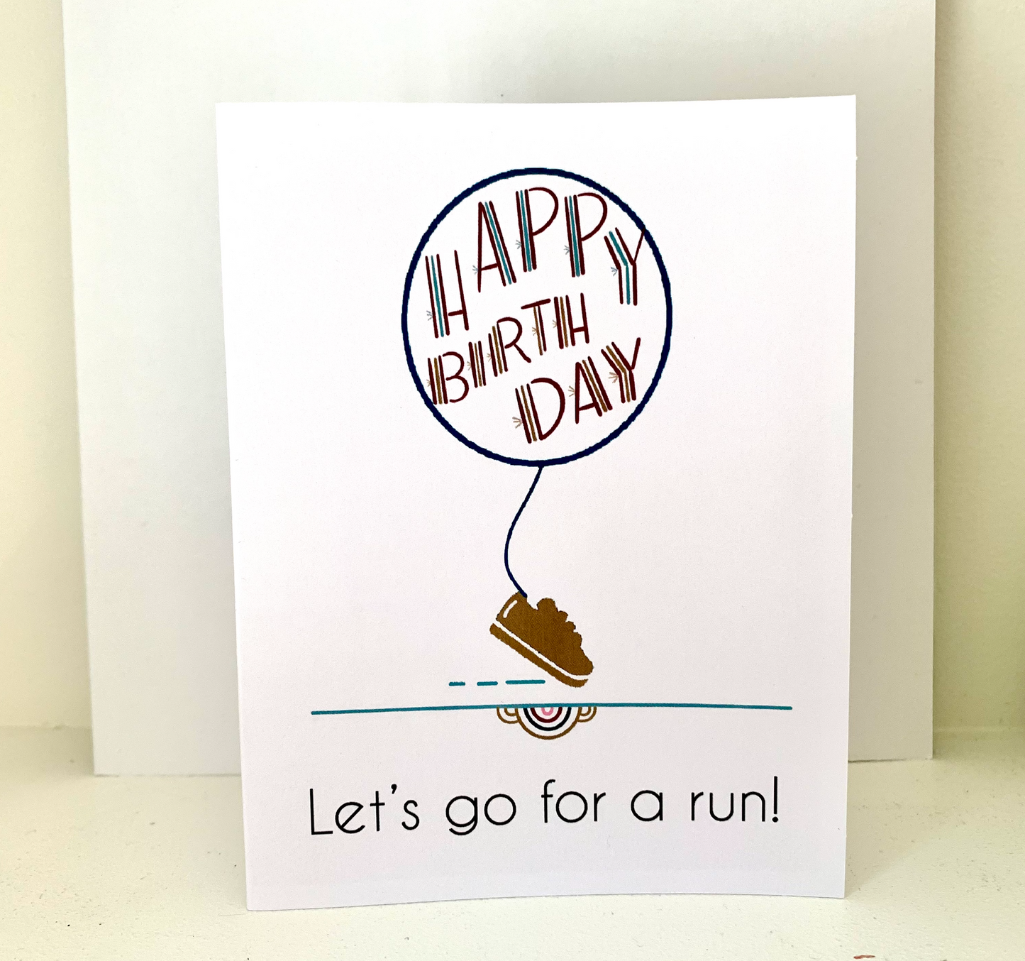 Happy Birthday runner card, birthday run, runner birthday, marathon birthday card