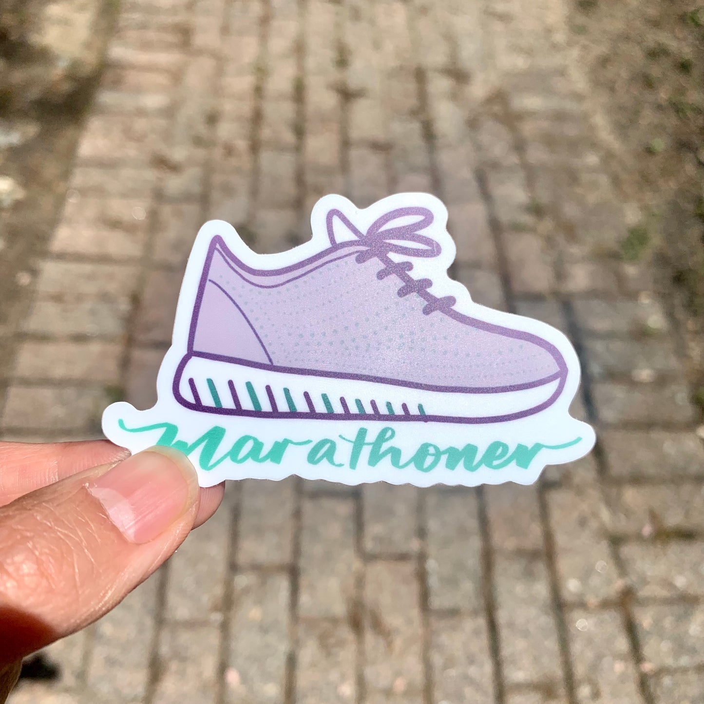 Marathoner sticker, Marathon runner sticker