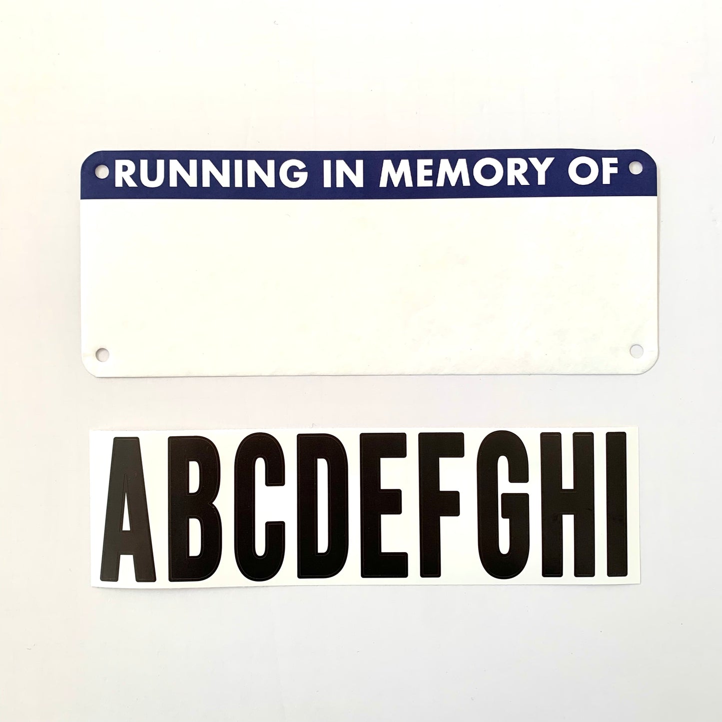 Race name bib dedication, Custom race name bib, Running in memory of race bib, race bib topper kit