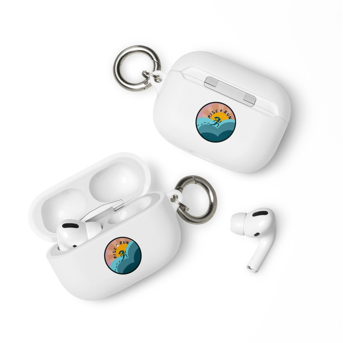 Rise and run AirPods case, marathoner AirPod case, runner AirPod case