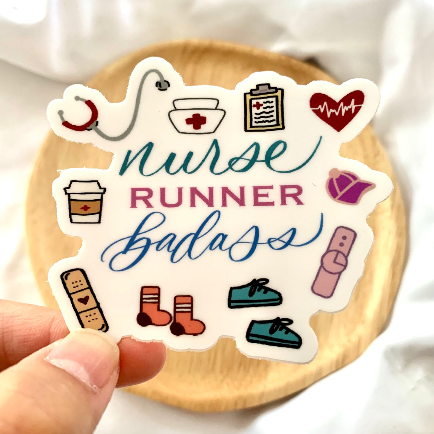 Nurse runner sticker, nurse sticker, runner nurser sticker