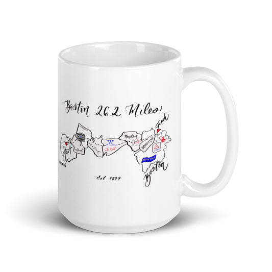 Boston 26.2 mile mug, Boston 26.2 mug, 2022 Gift for Boston Runner, Mug for marathon runner, Marathon Gifts,  running gift, marathon gift