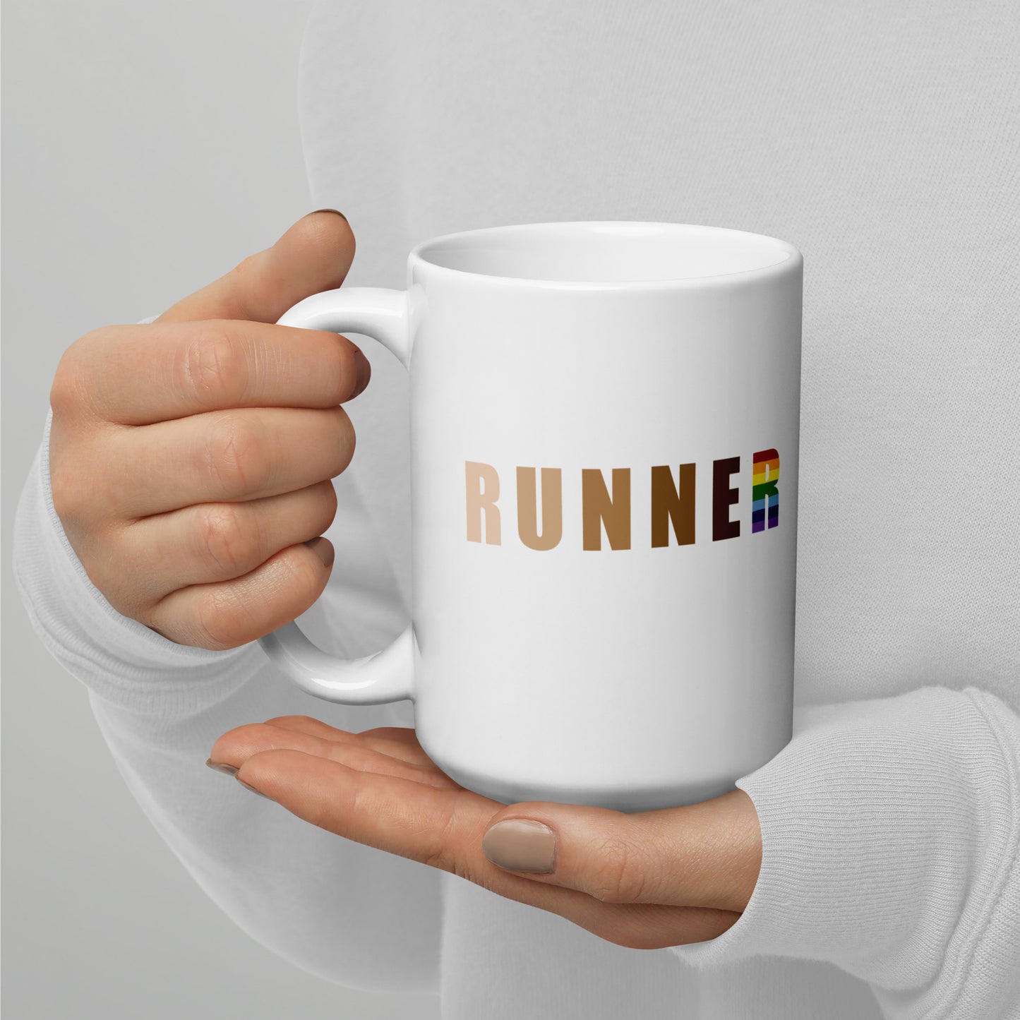 Rainbow runner Coffee mug, Mug for runner, tea mug for runner
