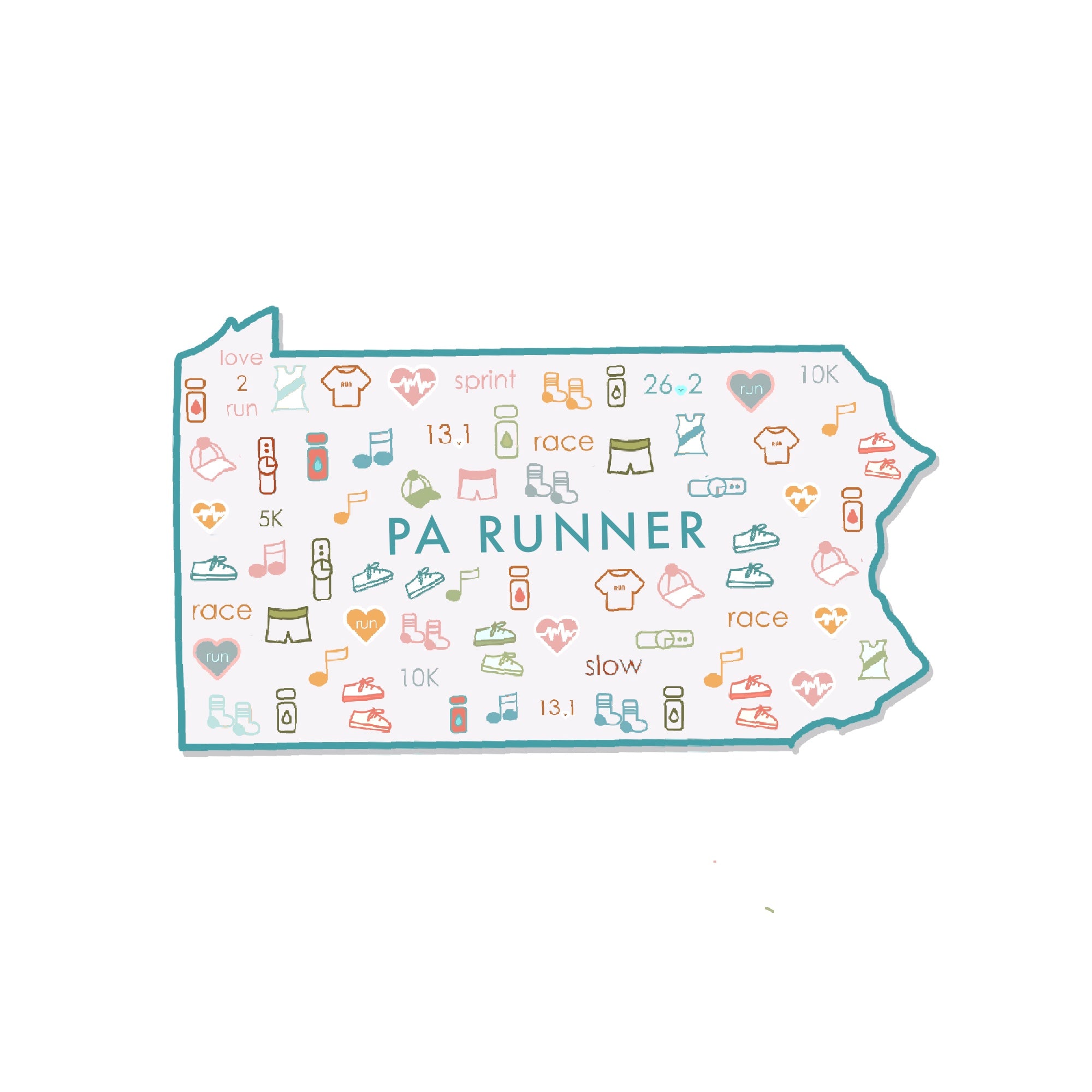 Pennsylvania Runner Sticker