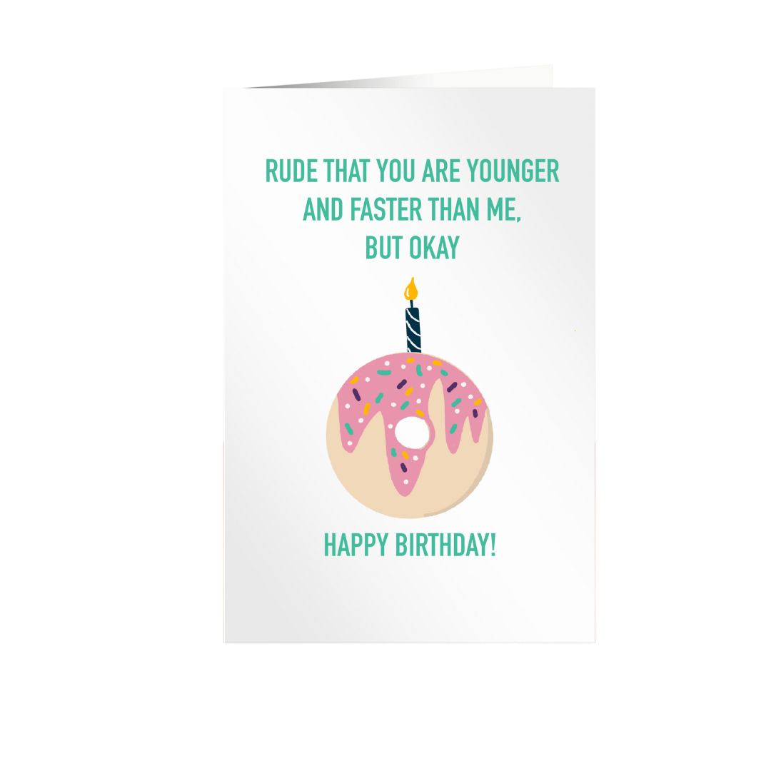 Donut Happy Birthday Runner Card