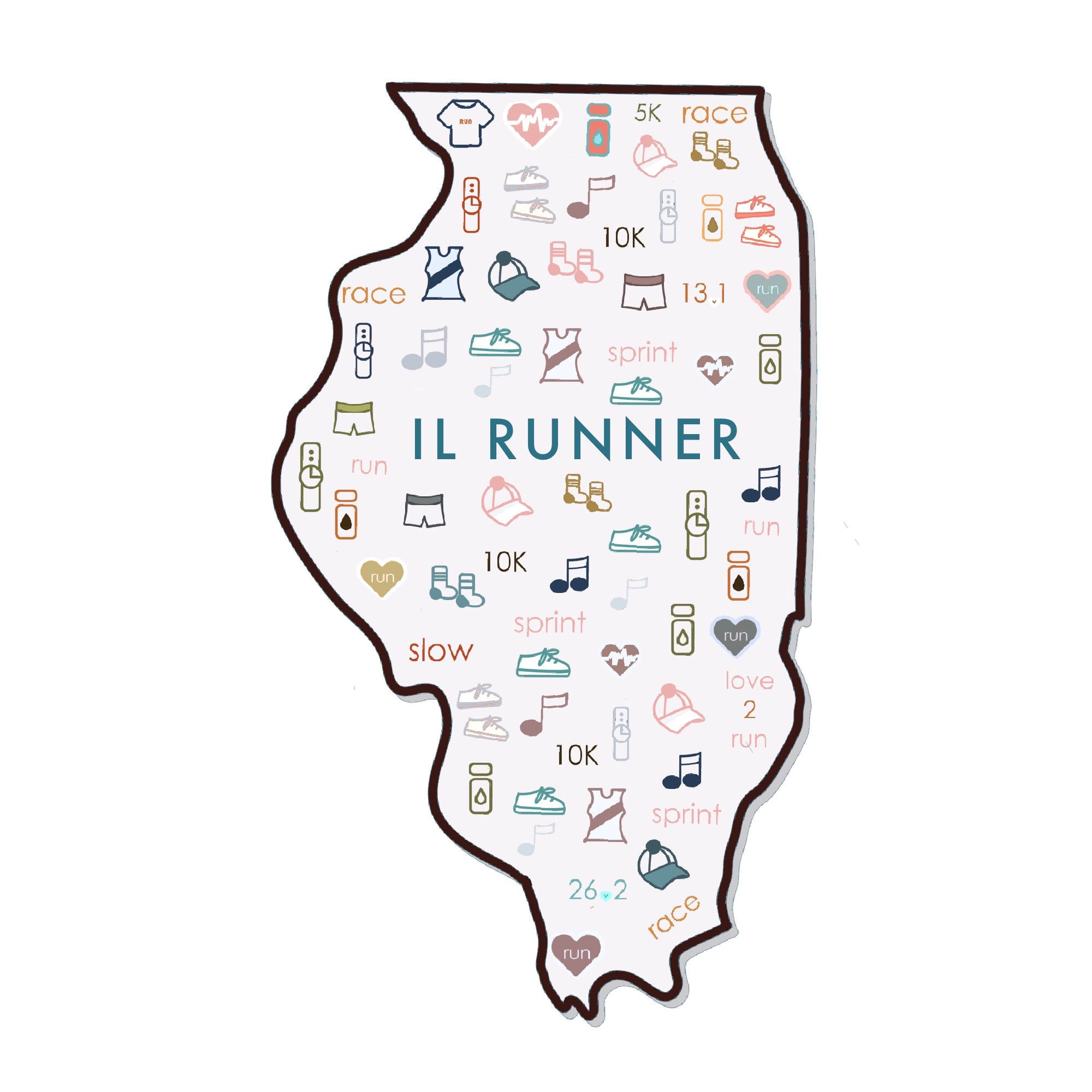 Illinois Runner Sticker