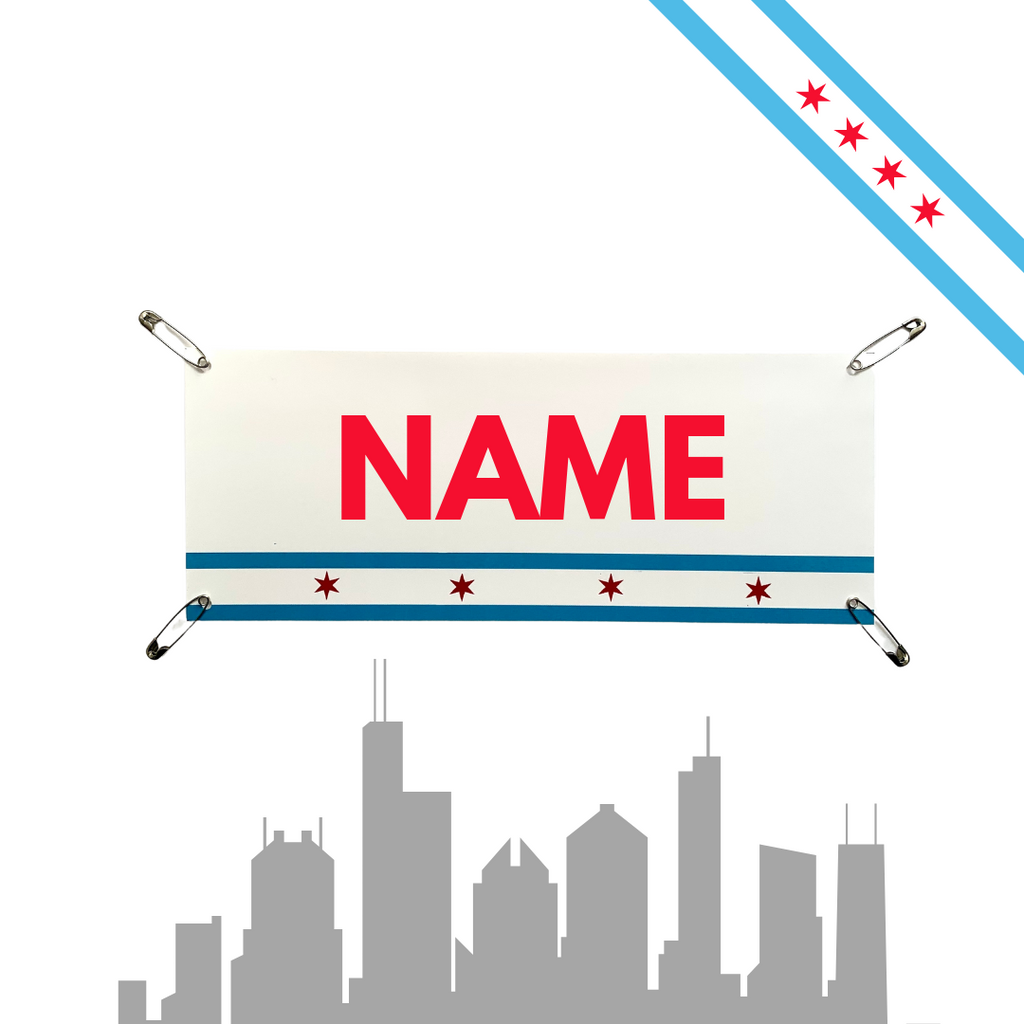 Chicago Flag - Marathon Name Bib Kit