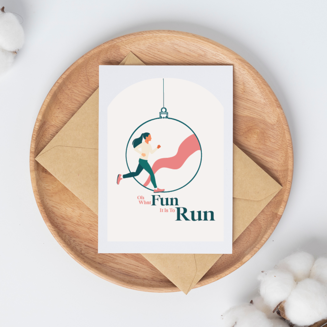 Oh What Fun it is to Run Holiday Card