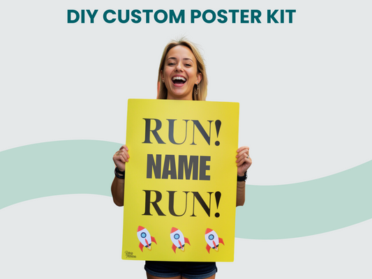 Race Day Poster Kit- Complete "Run! ____ Run!" Poster Kit | Custom Cheer Signs Made Easy! (Copy)