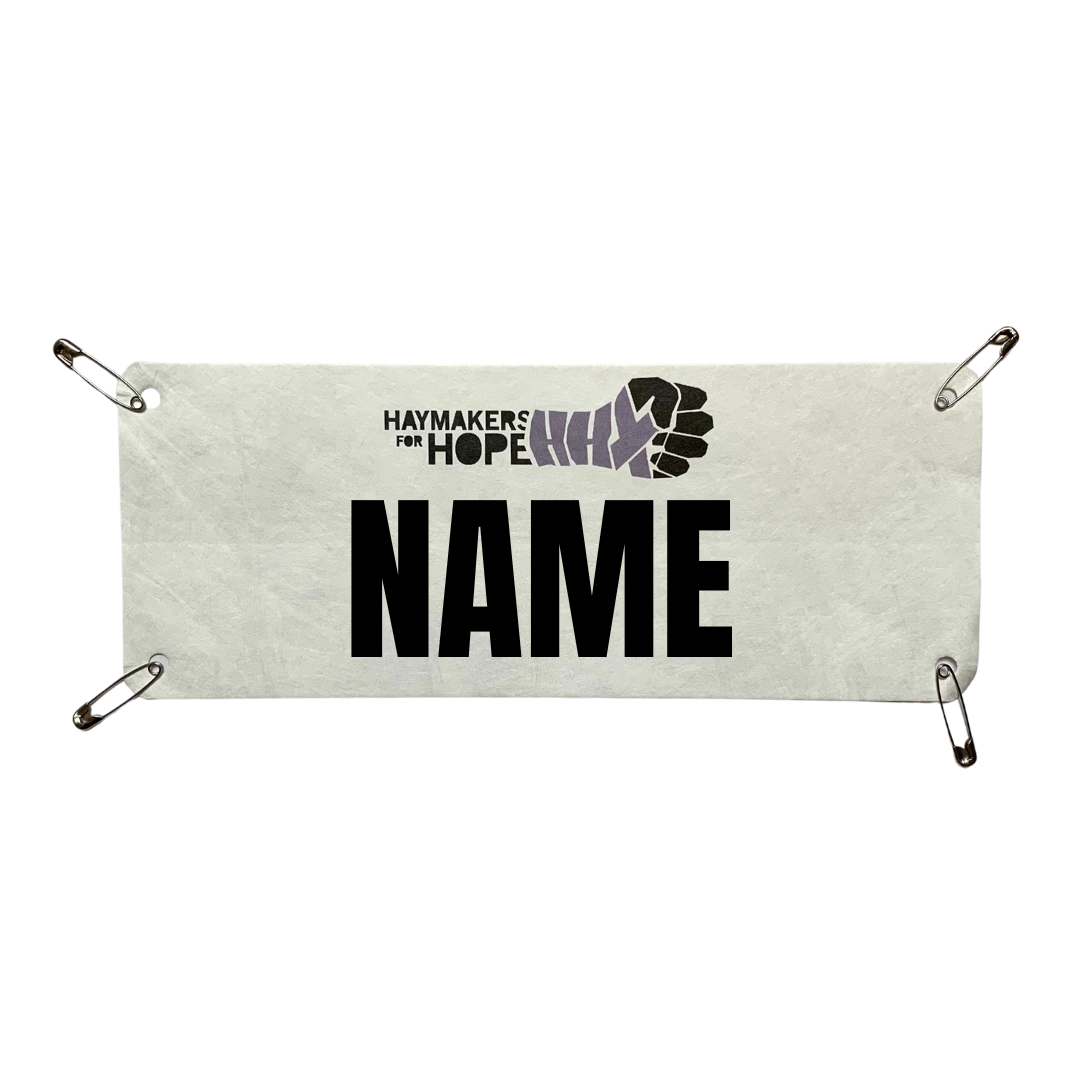 Haymakers for Hope Collaboration Name Bib Kit