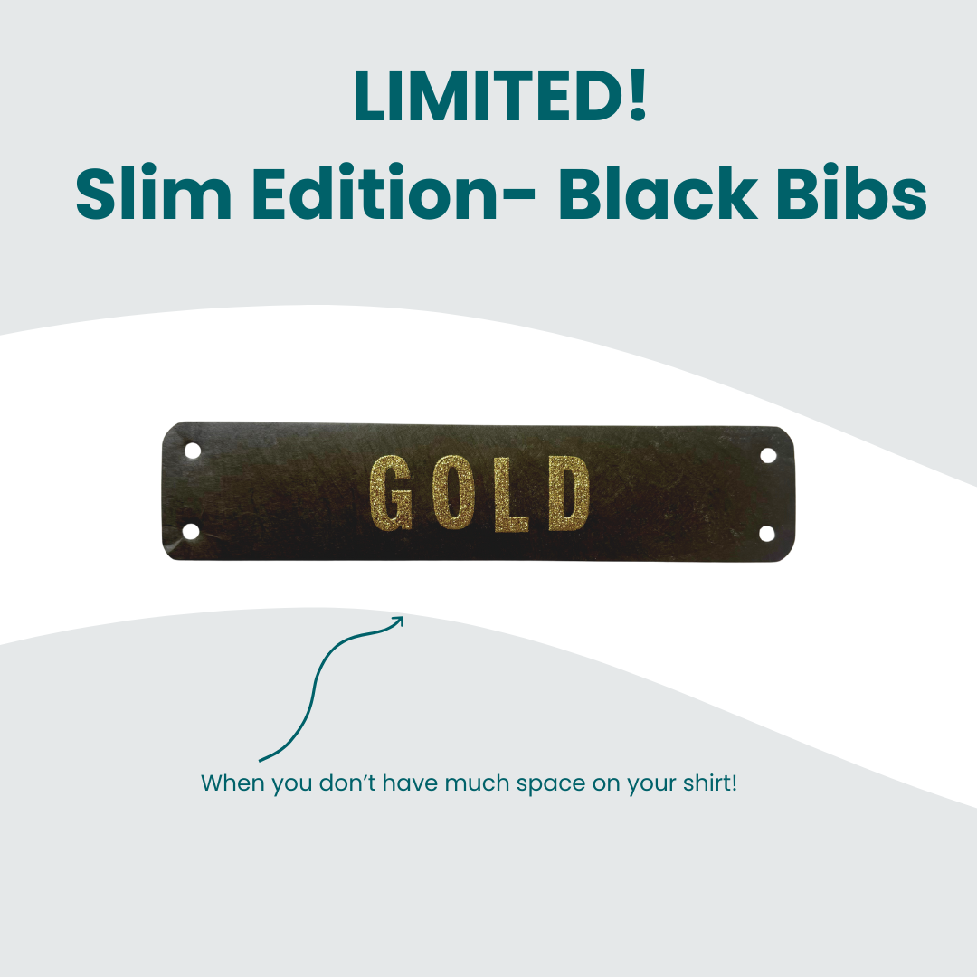 Black Slim Name Bib Kits - Limited Edition!