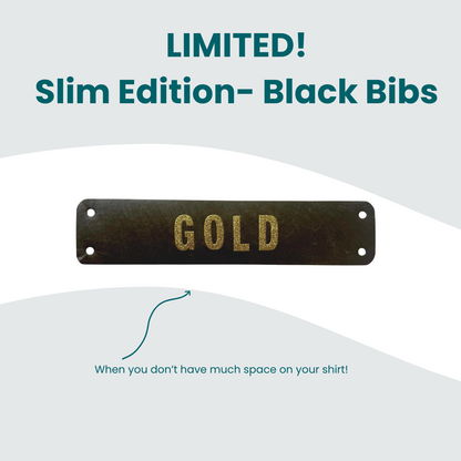 Black Slim Name Bib Kits - Limited Edition!