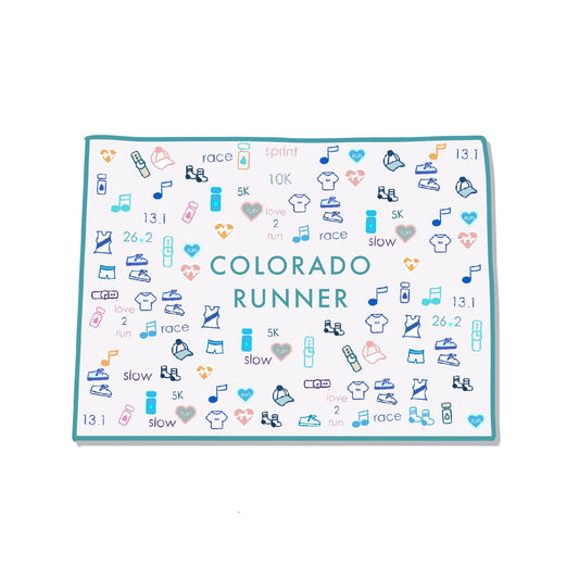 Colorado runner sticker, CO Runner, Colorado marathon runner sticker, Colorado track and field sticker, 50 state runner sticker