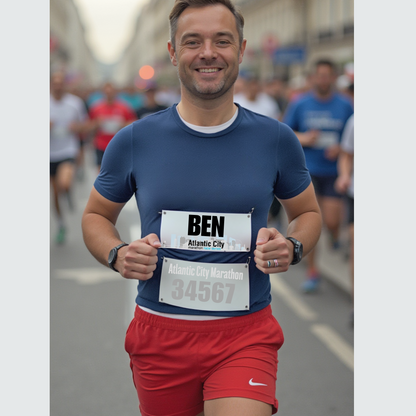 Atalantic City Marathon Collaboration Yell my name race bib topper kit!
