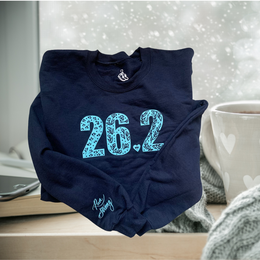 26.2 marathoner sweatshirt, run strong!