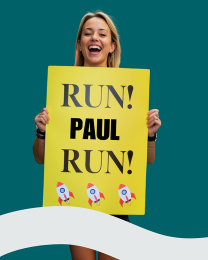 Race Day Poster Kit- Complete "Run! ____ Run!" Poster Kit | Custom Cheer Signs Made Easy!