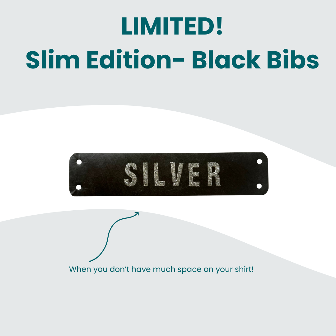 Black Slim Name Bib Kits - Limited Edition!