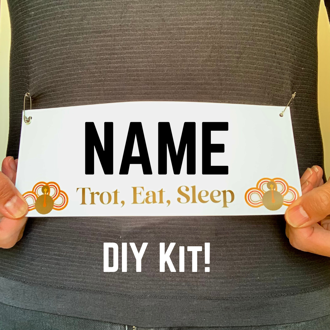 Turkey Trot Custom Name Bib Topper kit! Turkey Trot Costume