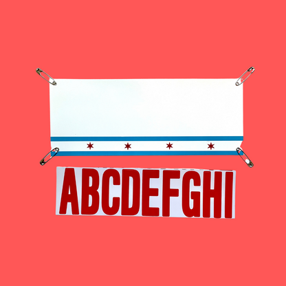 Chicago Flag - Marathon Name Bib Kit