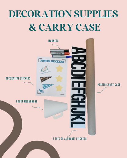 Race Day Poster Kit- Complete "Run! ____ Run!" Poster Kit | Custom Cheer Signs Made Easy!