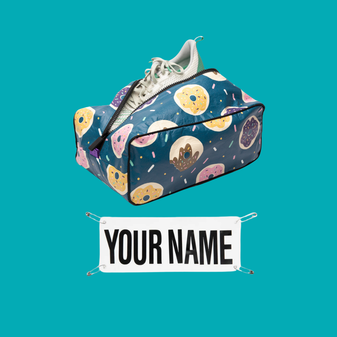 Bestseller Bundle: Donut Shoe Bag and Name Bib Kit