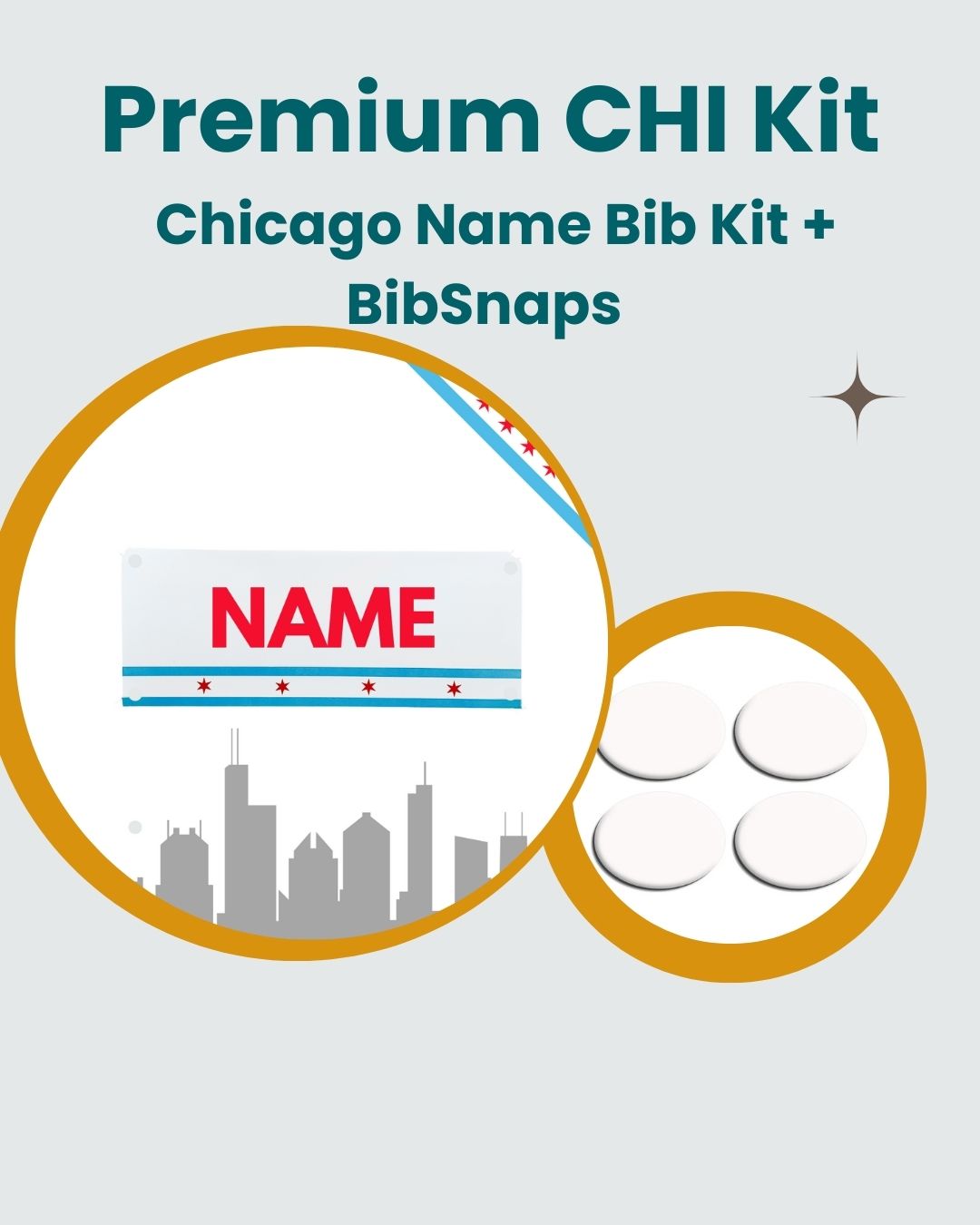 Chicago Flag - Marathon Name Bib Kit