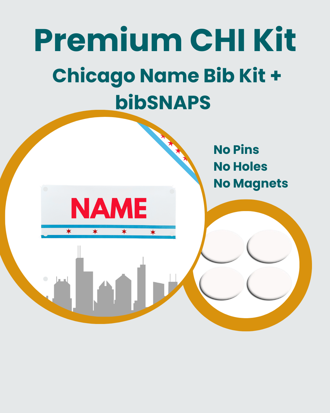 Chicago Flag - Marathon Name Bib Kit