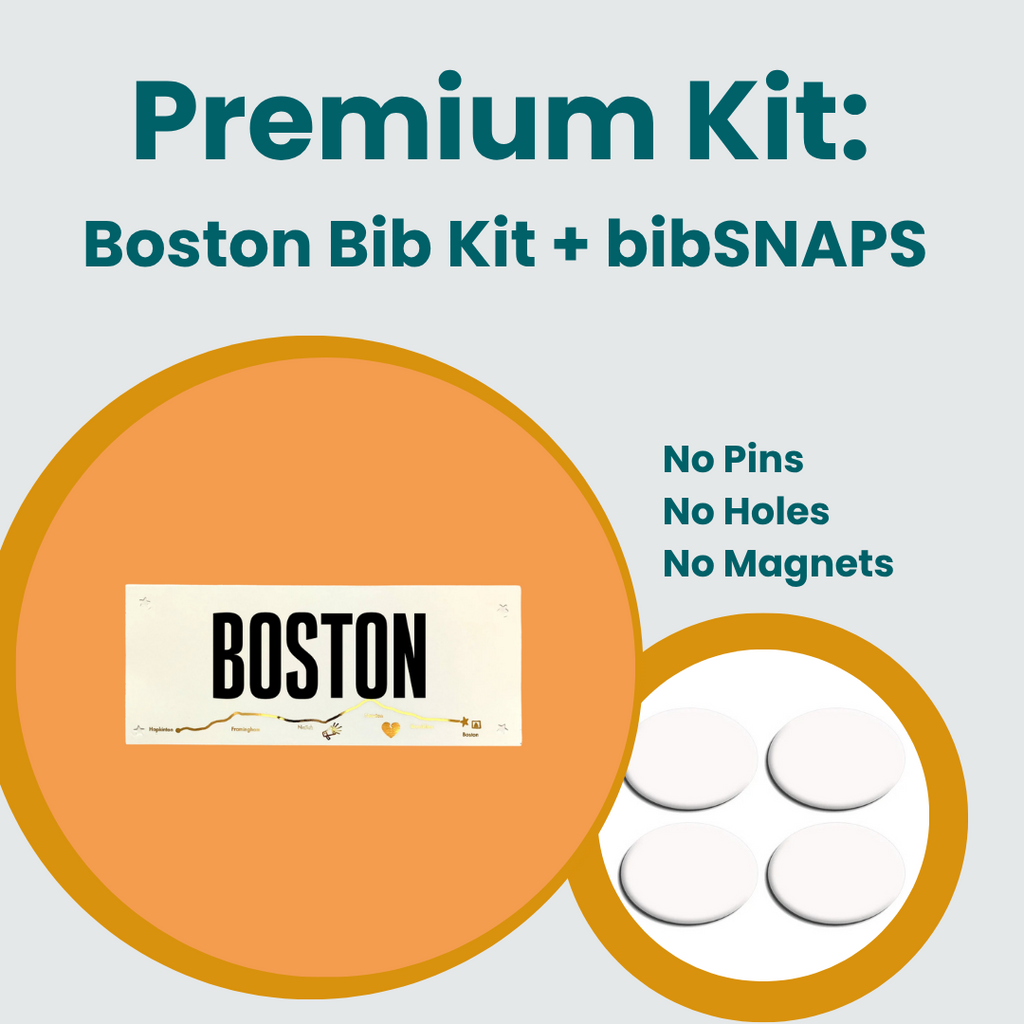 Boston Map Name Bib Kit- Gold Foil