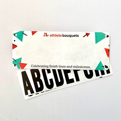Athlete Bouquets Collaboration Yell my name race bib topper kit!
