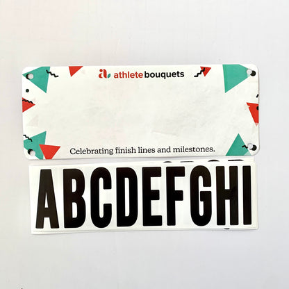 Athlete Bouquets Collaboration Yell my name race bib topper kit!