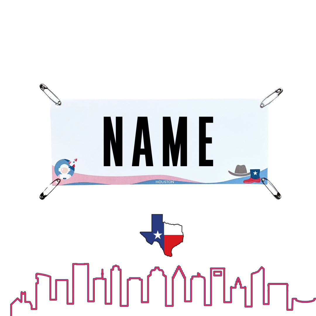 Houston Marathon Personalized marathon bib, marathon name bib