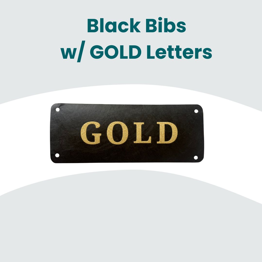 Gold Letter/ Black Bib Name Bib Kit
