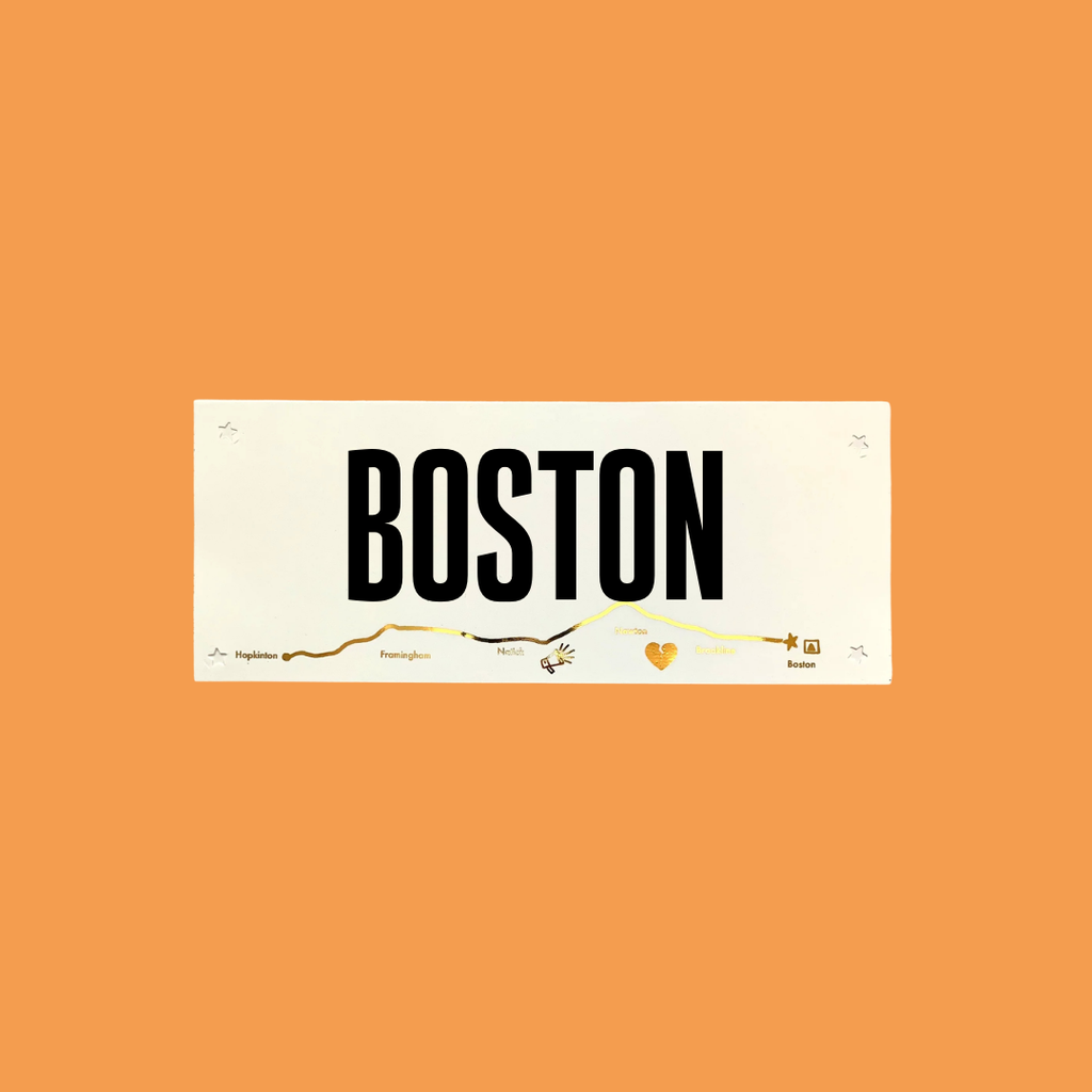 Boston Map Name Bib Kit- Gold Foil