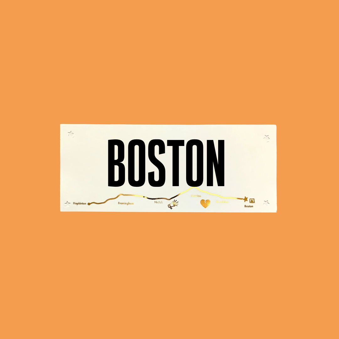 Boston Map Name Bib Kit- Gold Foil