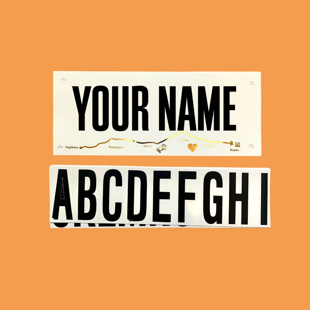 Boston Map Name Bib Kit- Gold Foil