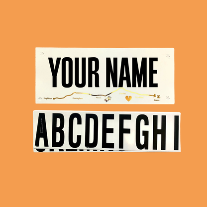 Boston Map Name Bib Kit- Gold Foil