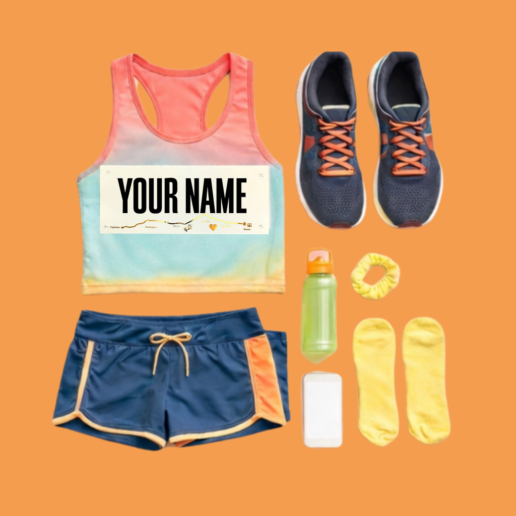 Boston Map Name Bib Kit- Gold Foil